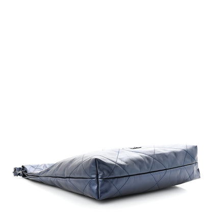 Chanel Metallic Calfskin Quilted Small Chanel 22 Navy Blue 5 of 12