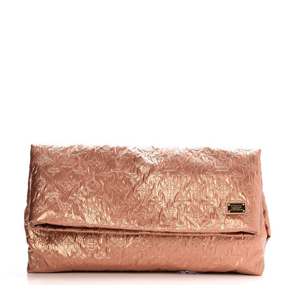 Louis Vuitton Jacquard Quilted Monogram Limelight Clutch GM Rose Gold 1 of 8