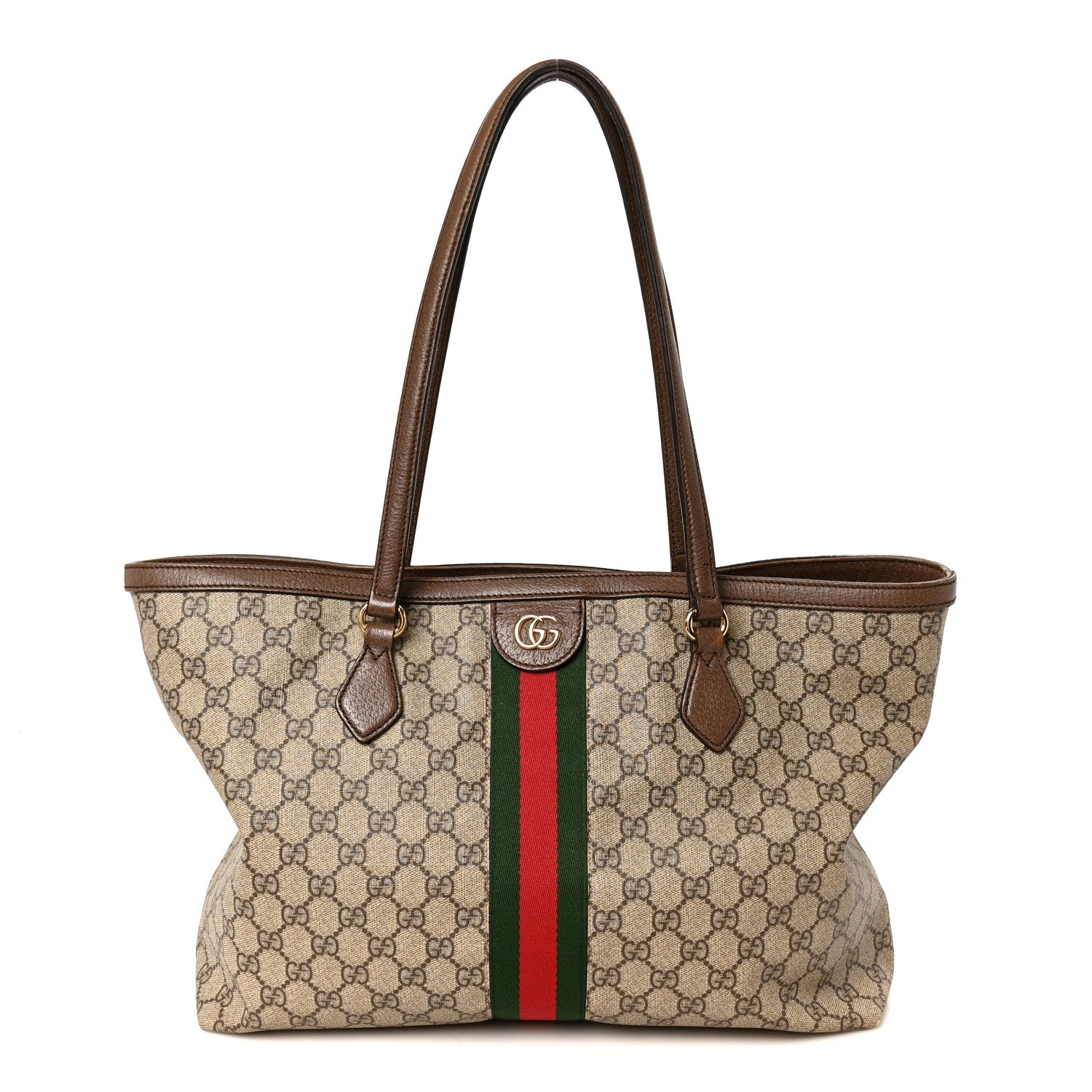 Gucci GG Supreme Monogram Medium Ophidia Shopping Tote Brown 1 of 16