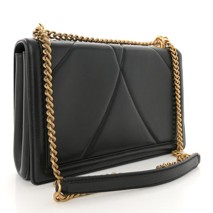 Dolce & Gabbana Calfskin Large Devotion Crossbody Bag Black 3 of 17