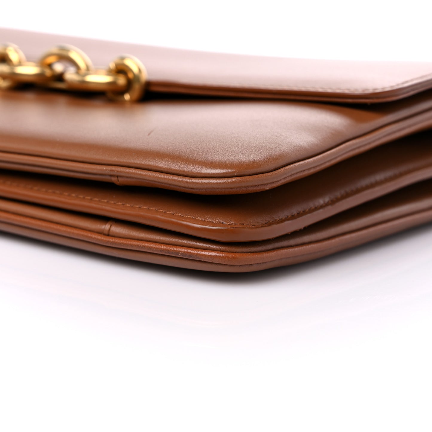 Smooth Calfskin Le Maillon Satchel Brown