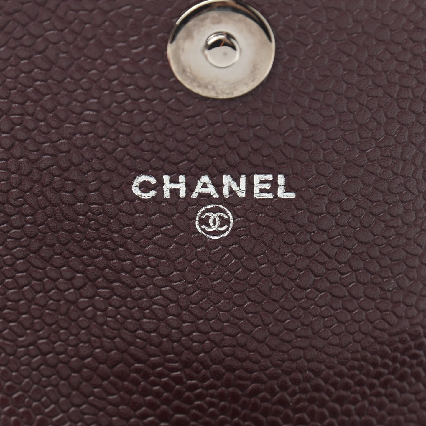 Caviar Half Moon Wallet On Chain WOC Bordeaux