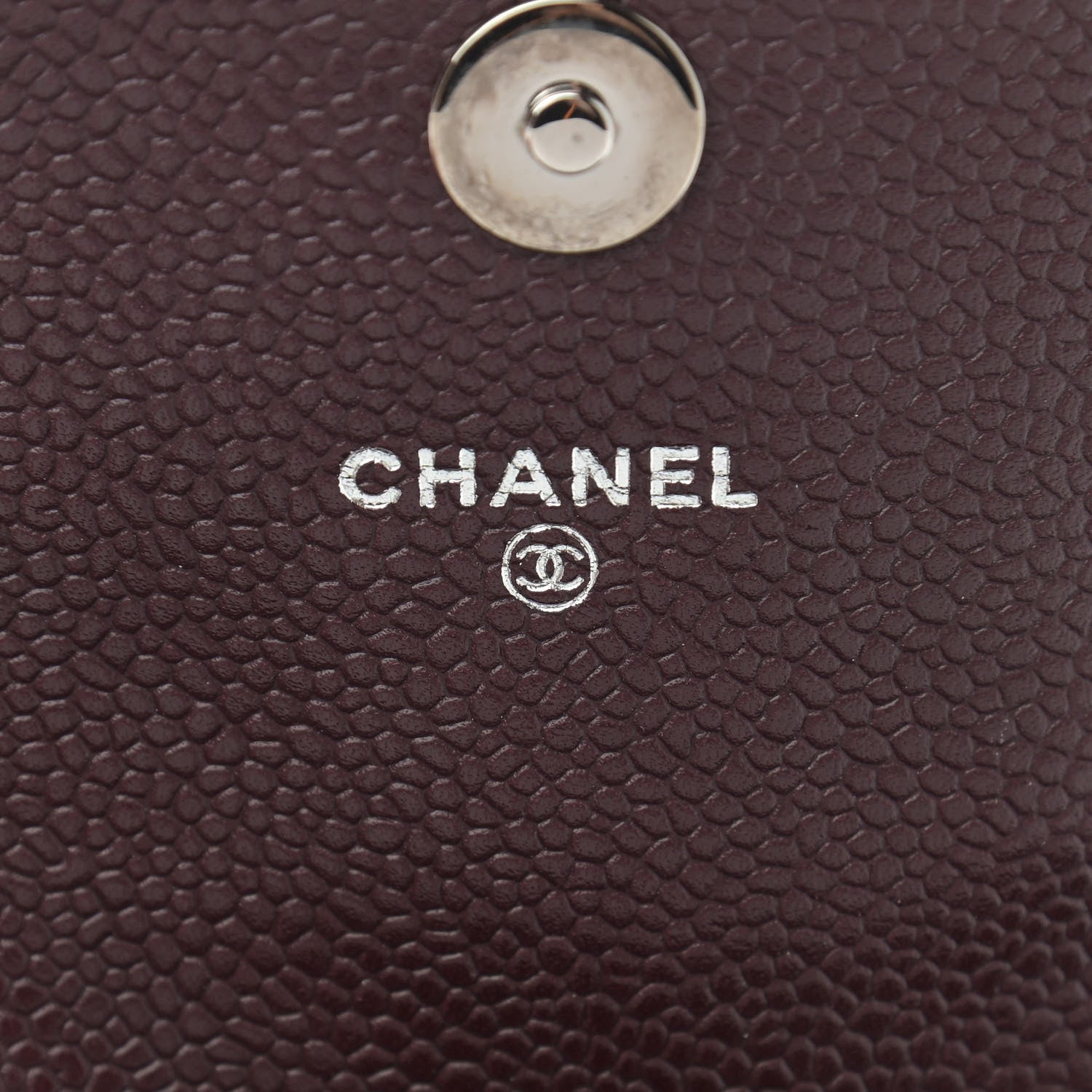 Chanel Caviar Half Moon Wallet On Chain WOC Bordeaux 6 of 12