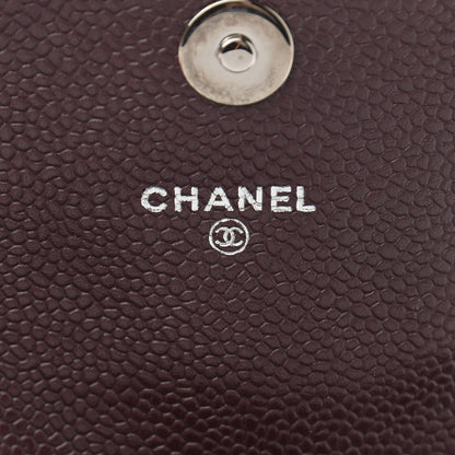 Chanel Caviar Half Moon Wallet On Chain WOC Bordeaux 6 of 12