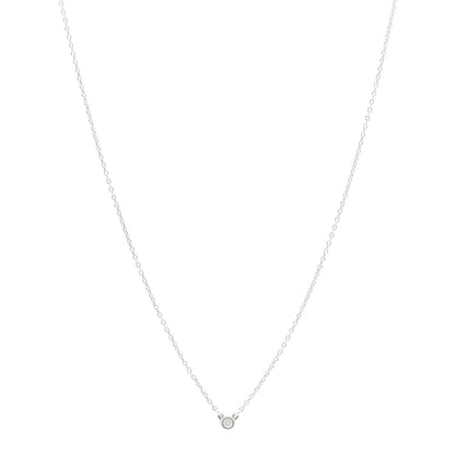 Tiffany Sterling Silver Diamond .03ct Elsa Peretti Diamonds by the Yard Pendant Necklace 1 of 5