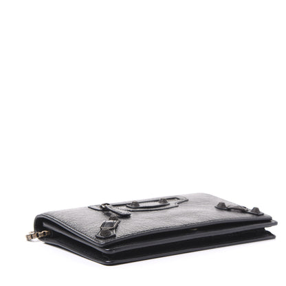 Balenciaga Agneau Giant 12 Brass Wallet On Chain Black 3 of 9