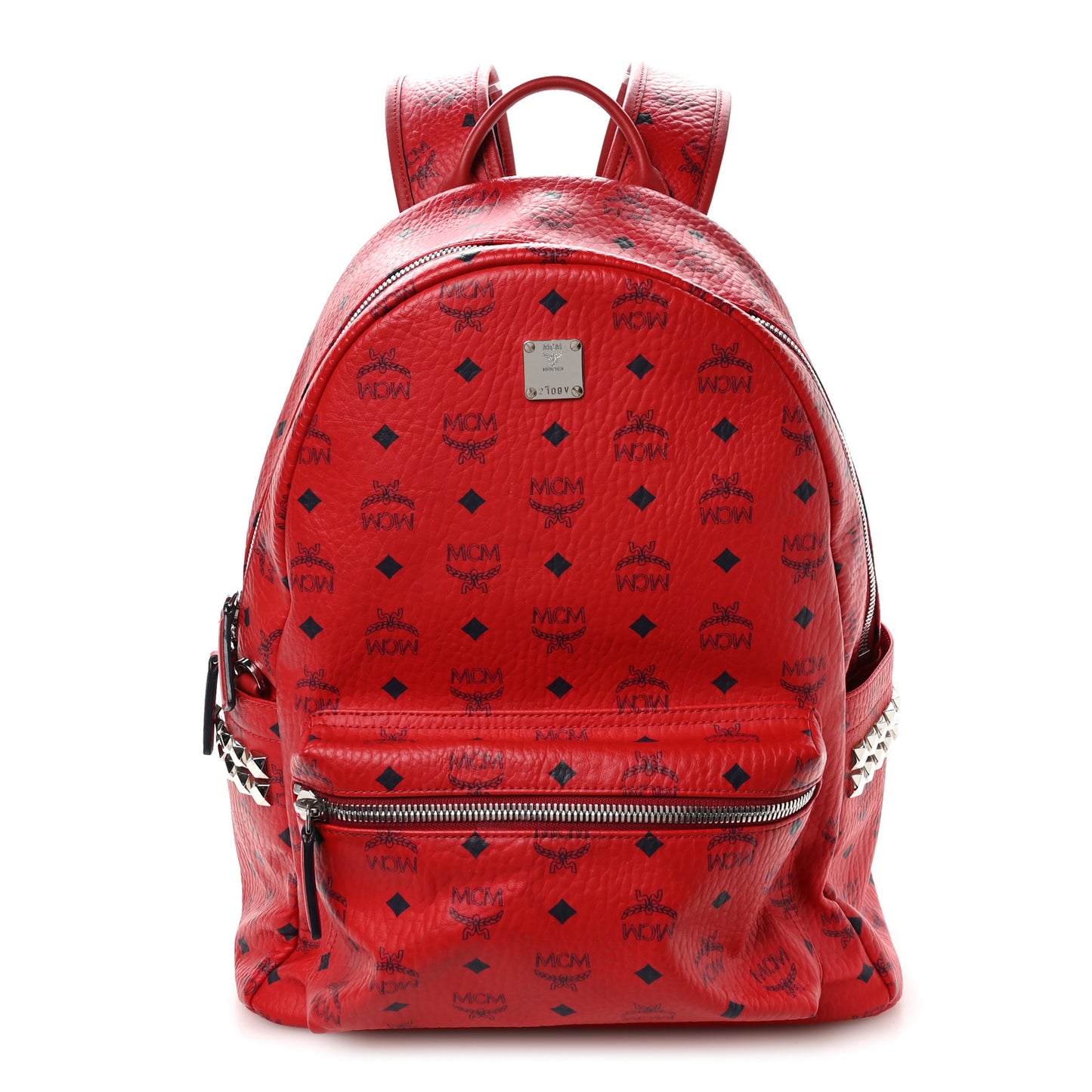 Visetos Medium Side Studs Stark Backpack Ruby Red