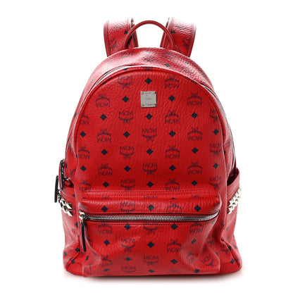 MCM Visetos Medium Side Studs Stark Backpack Ruby Red 1 of 10