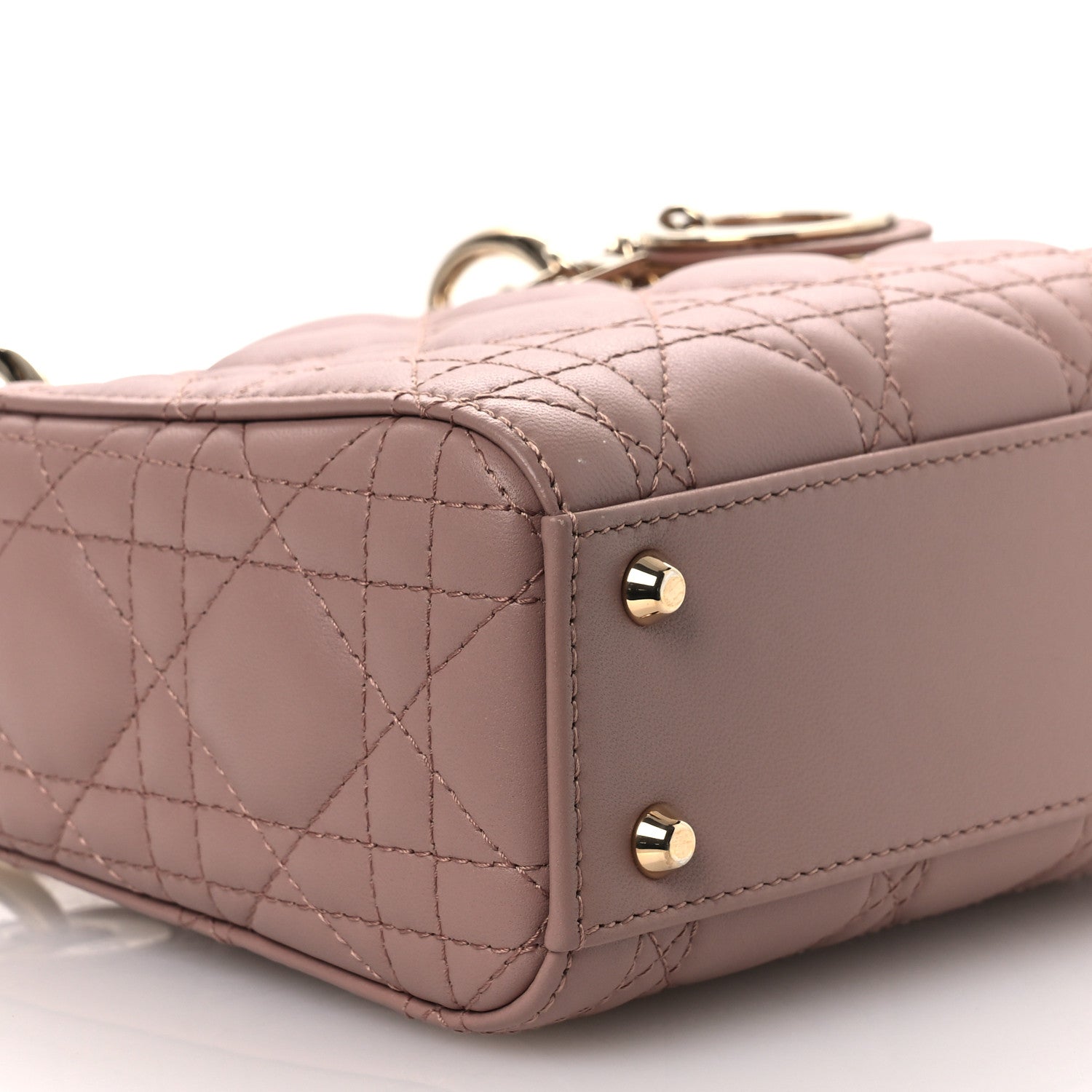 Christian Dior Lambskin Cannage Mini Lady Dior Fard 9 of 12