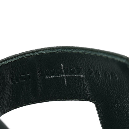 Hermes Epsom Oran Sandals 40 Vert Bouteille 9 of 10