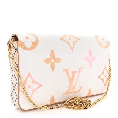Louis Vuitton Monogram Giant By The Pool 2.0 Felicie Pochette Chain Wallet Beige 4 of 12