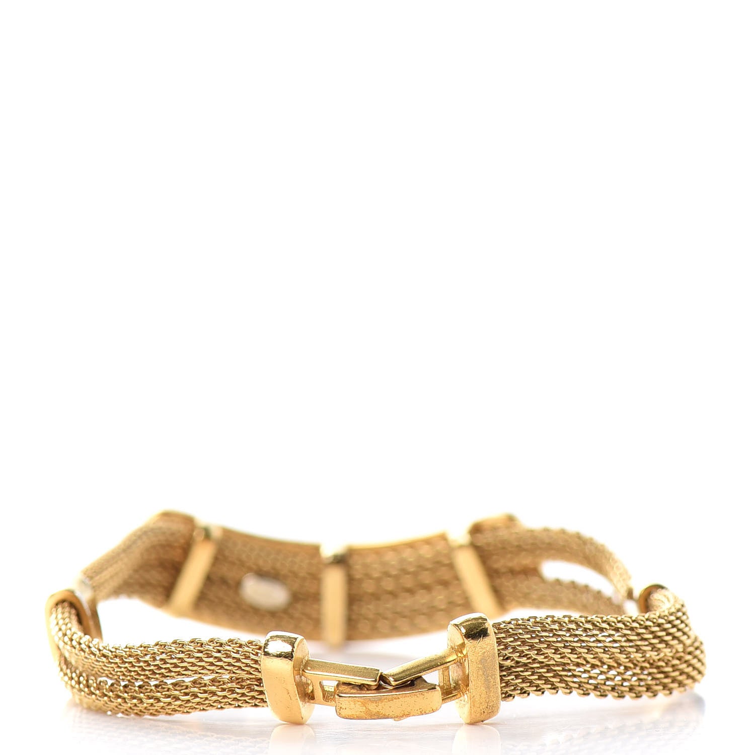 Chanel Metal Plate Logo Chain Bracelet Gold 3 of 4