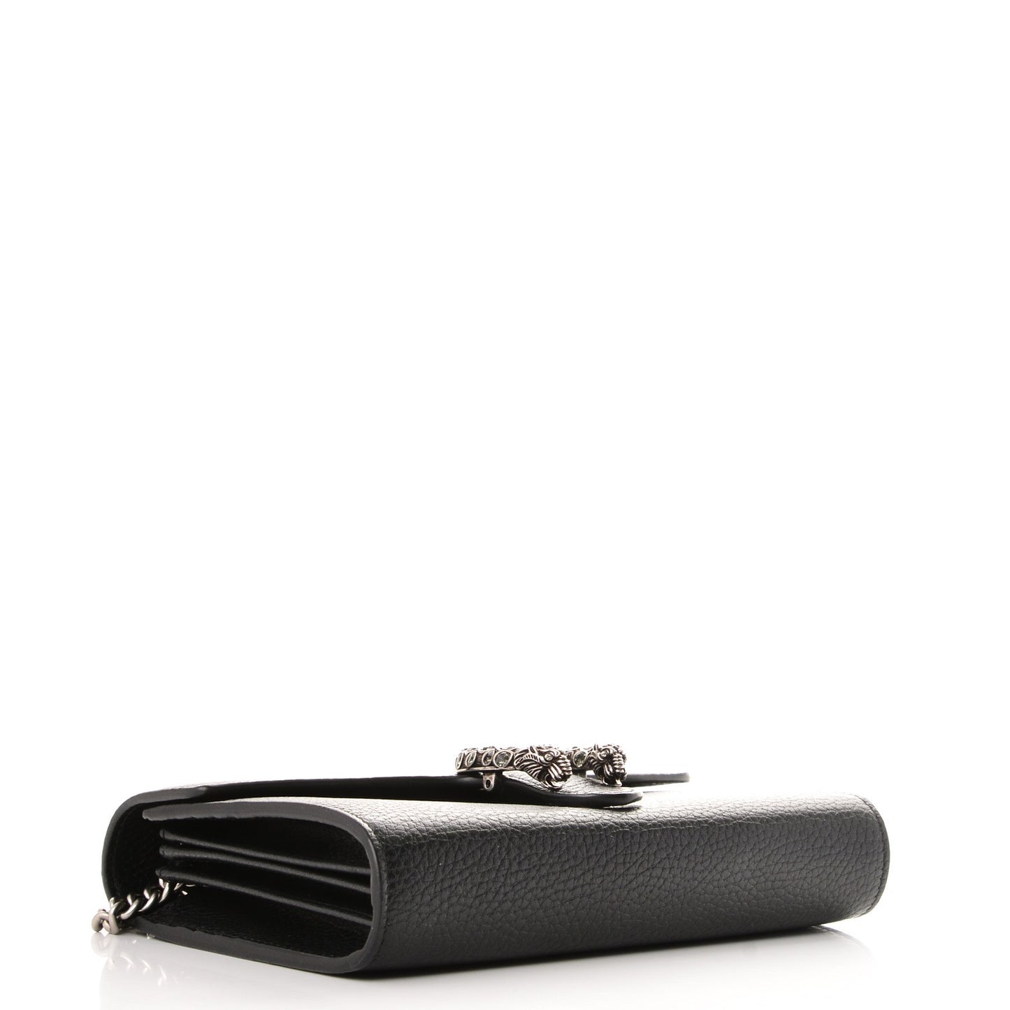 Calfskin Mini Dionysus Chain Wallet Black