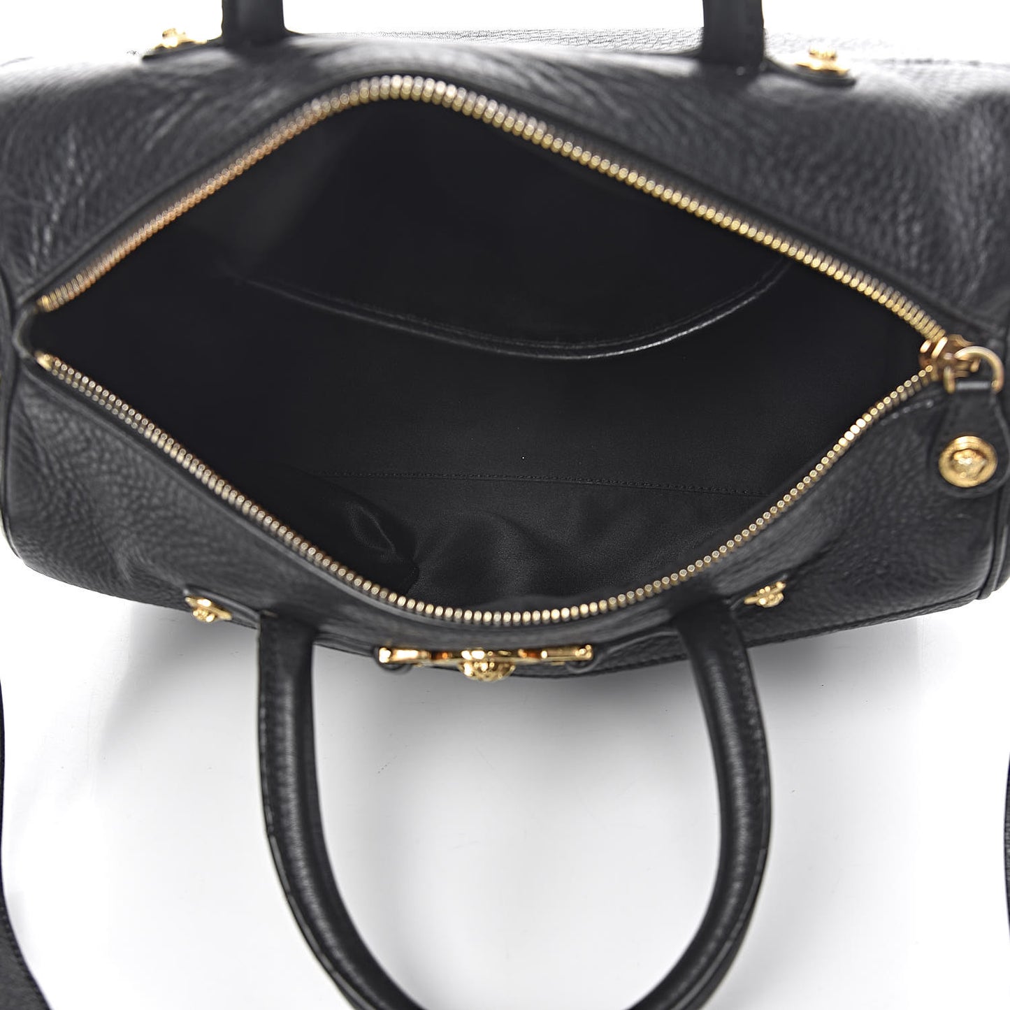 Cervo Embossed Vitello Signature Duffle Bag Black