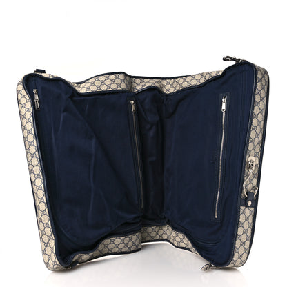 Gucci GG Supreme Monogram Web Savoy Garment Bag Beige Blue 4 of 10