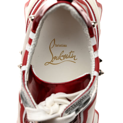 Christian Louboutin Transparent Mesh Patent Calfskin Sharkina Sneakers 37 White 7 of 7
