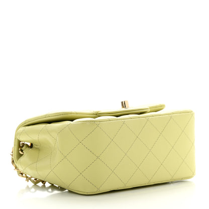 Chanel Lambskin Quilted Mini Square Flap Green 4 of 14