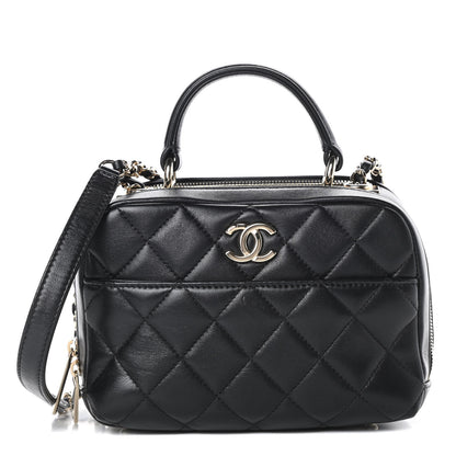 Chanel Lambskin Quilted Small Trendy CC Bowling Bag Black 1 of 13