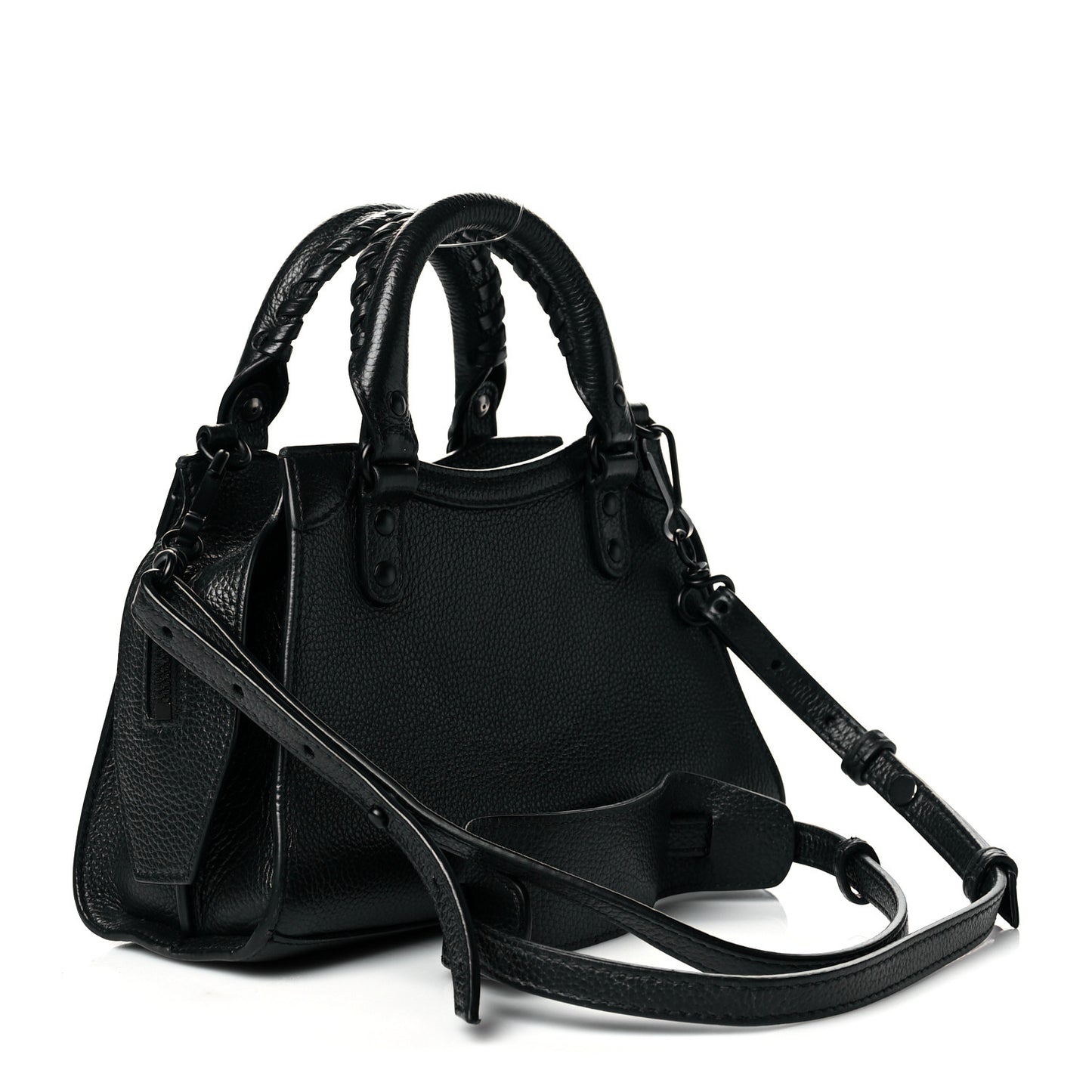 Grained Calfskin Neo Classic Black Hardware Mini City Black