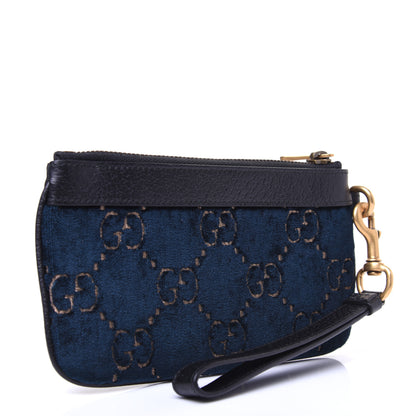 Gucci Velvet GG Monogram Textured Calfskin Web Smartphone Case Blue Beige Black 3 of 10