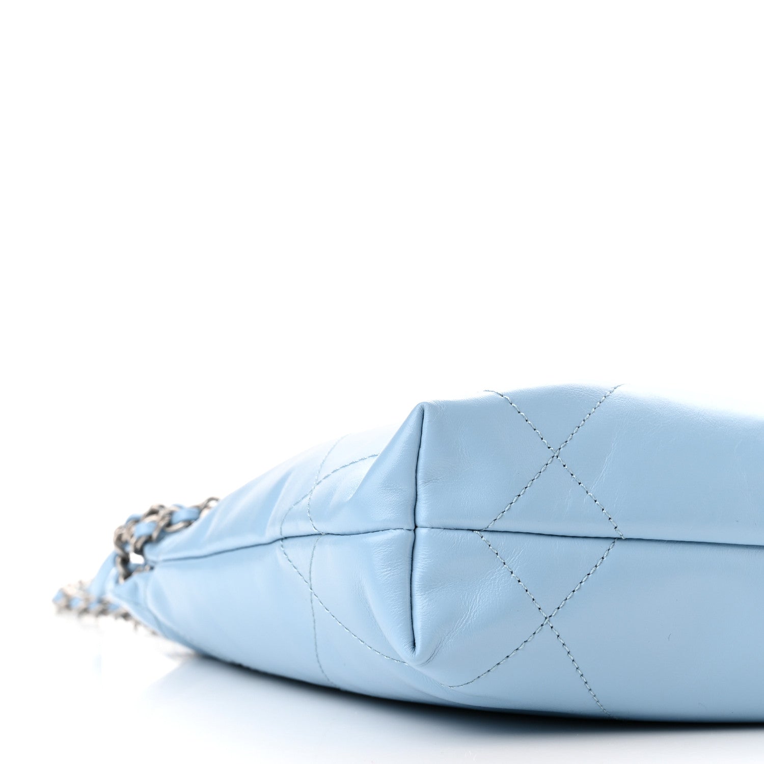 Chanel Shiny Calfskin Quilted Mini Chanel 22 Light Blue 9 of 11