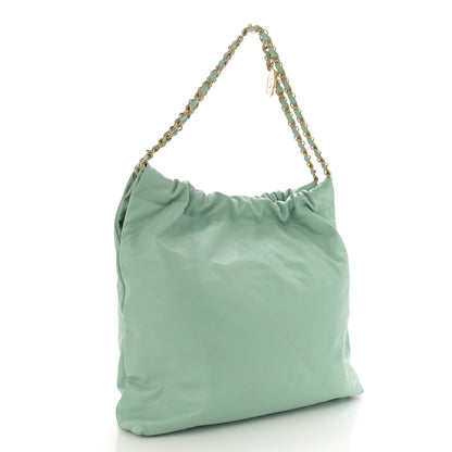 Chanel Shiny Calfskin Quilted Chanel 22 Light Green 4 of 12