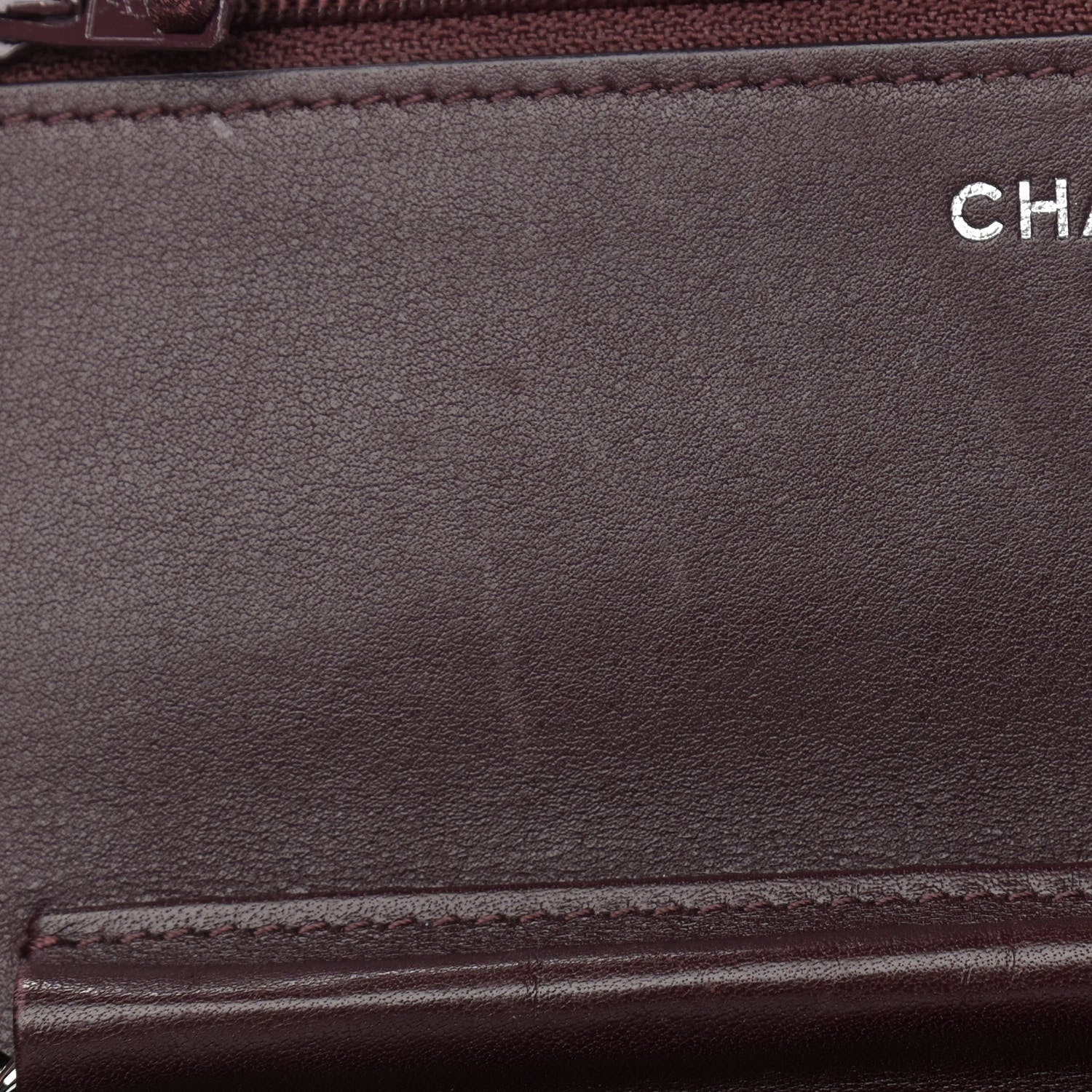 Chanel Patent Timeless CC Wallet On Chain WOC Burgundy 10 of 10