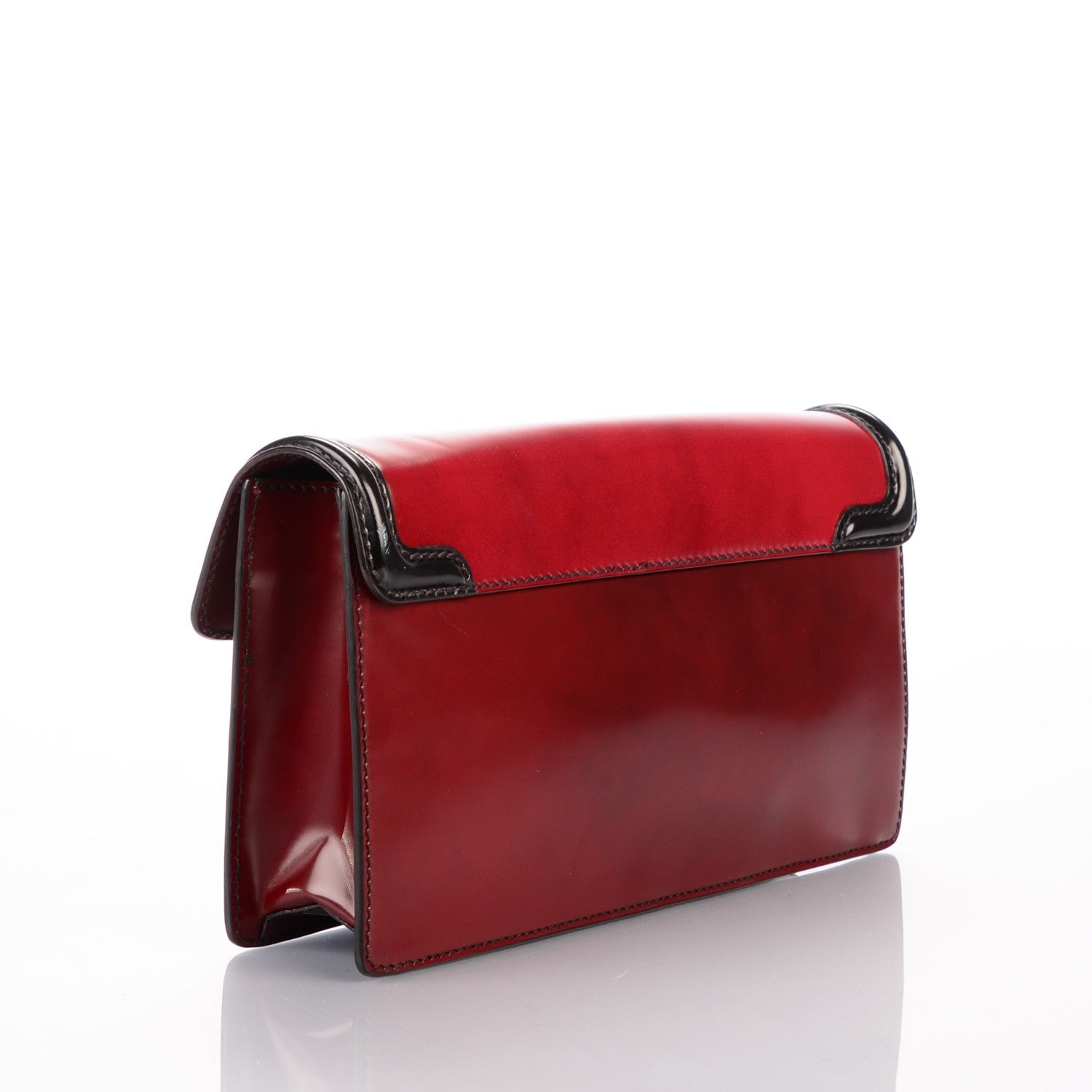 Prada Spazzolato Flap Clutch Porpora Cord 3 of 7