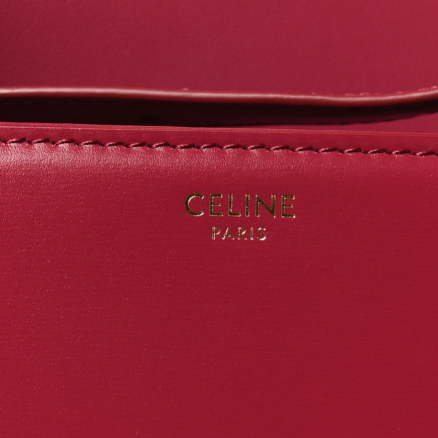 Celine Shiny Calfskin Teen Triomphe Carmin 5 of 9