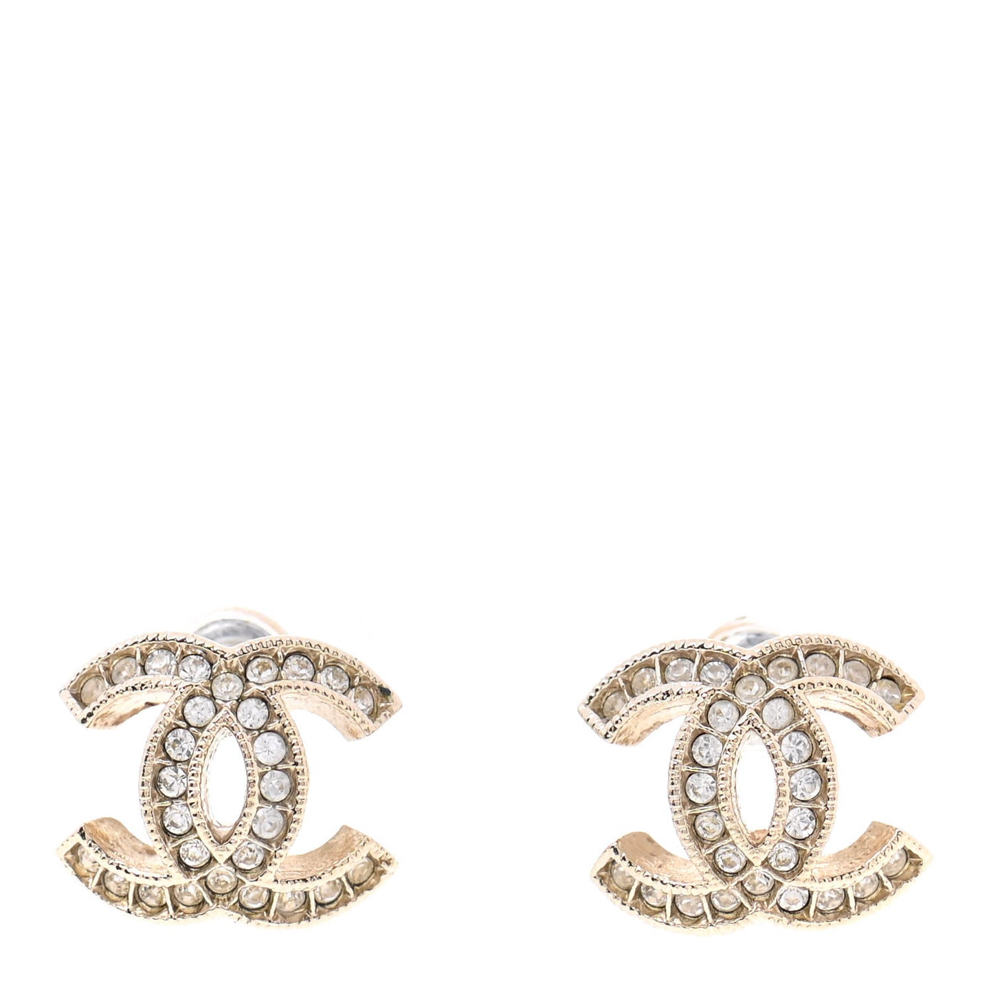 Crystal CC Earrings Gold
