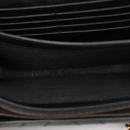 Gucci Calfskin Matelasse GG Marmont Chain Wallet Black 5 of 13