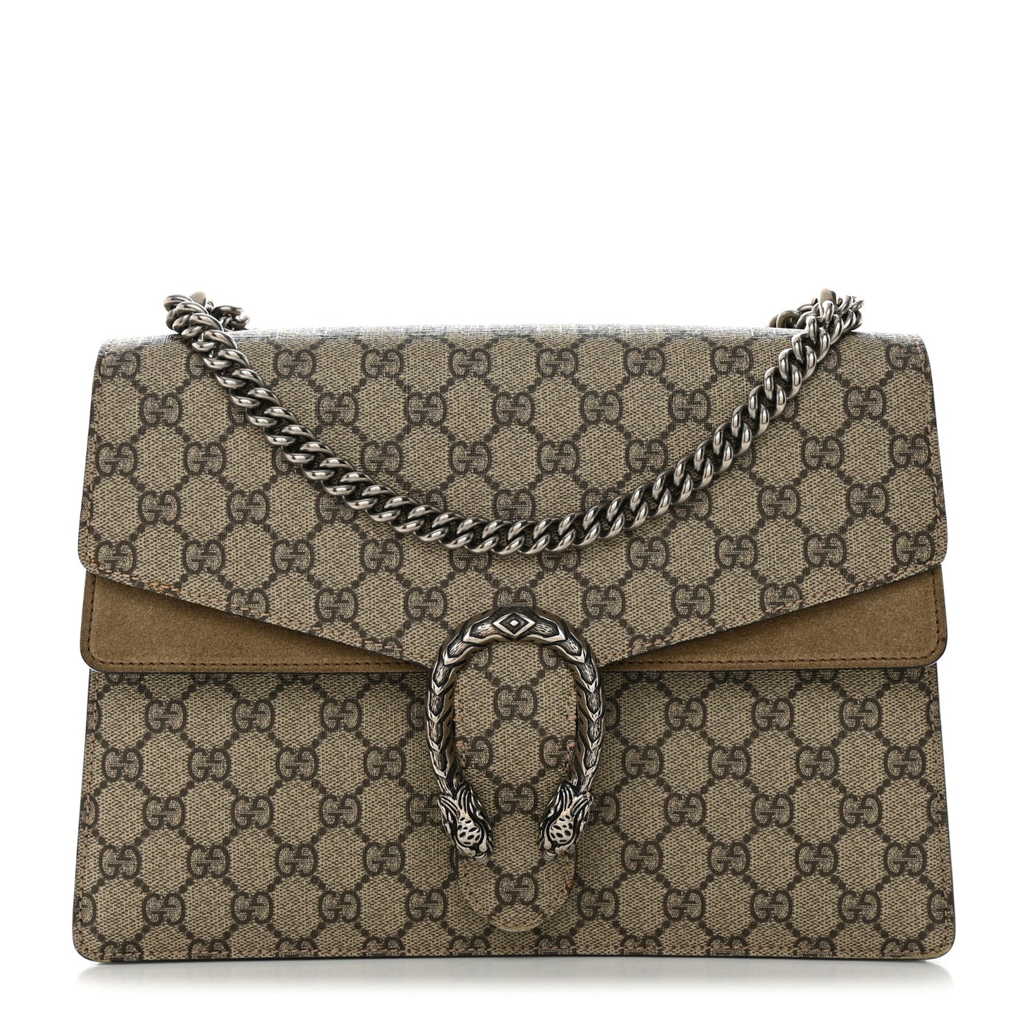 GG Supreme Monogram Medium Dionysus Shoulder Bag Taupe