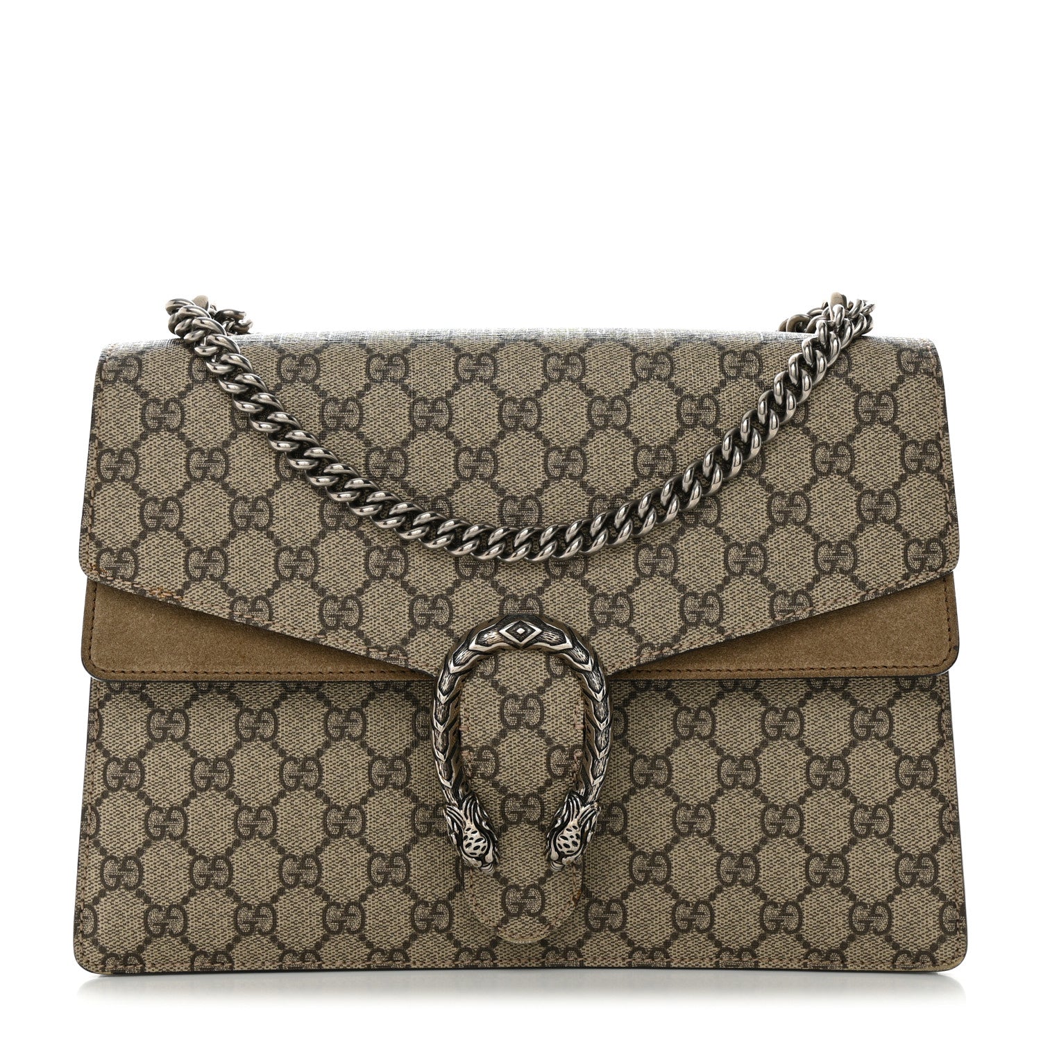 Gucci GG Supreme Monogram Medium Dionysus Shoulder Bag Taupe 1 of 10