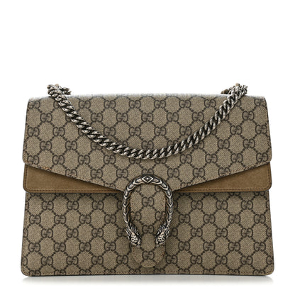 Gucci GG Supreme Monogram Medium Dionysus Shoulder Bag Taupe 1 of 10