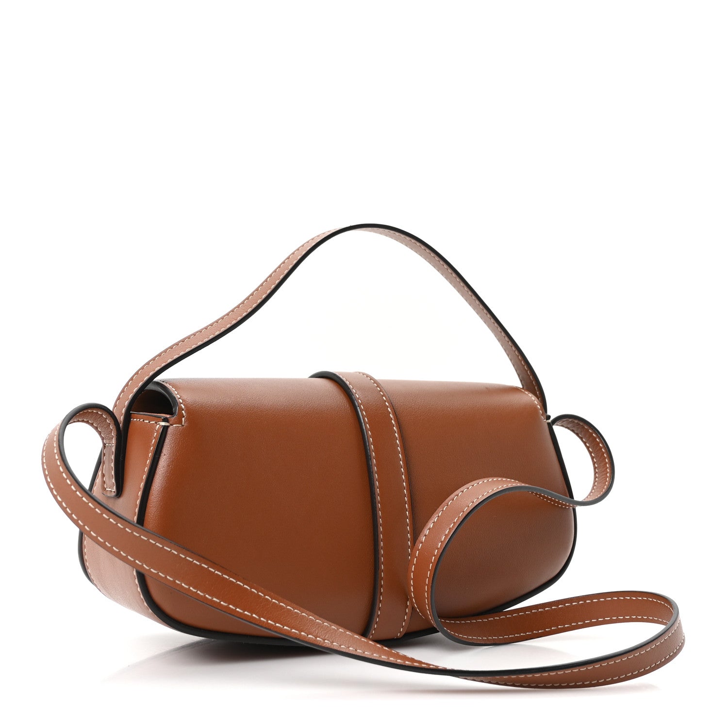 Celine Smooth Calfskin Tabou Clutch on Strap Tan 3 of 9