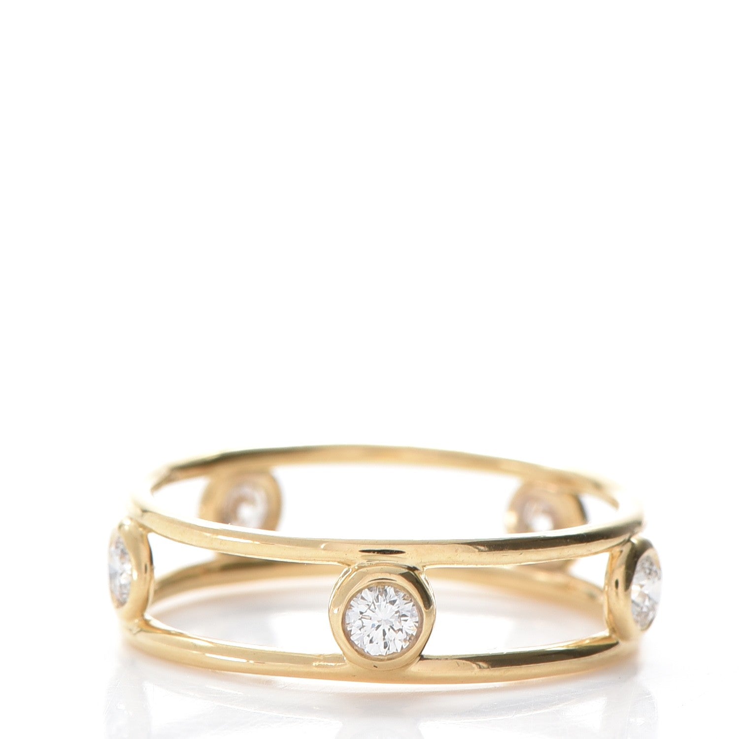 Tiffany 18K Yellow Gold Elsa Peretti Diamonds by the Yard Ring 51.9 6 3 of 6