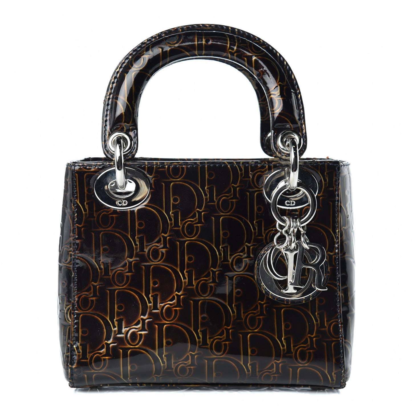 Patent Ultimate Mini Lady Dior Brown