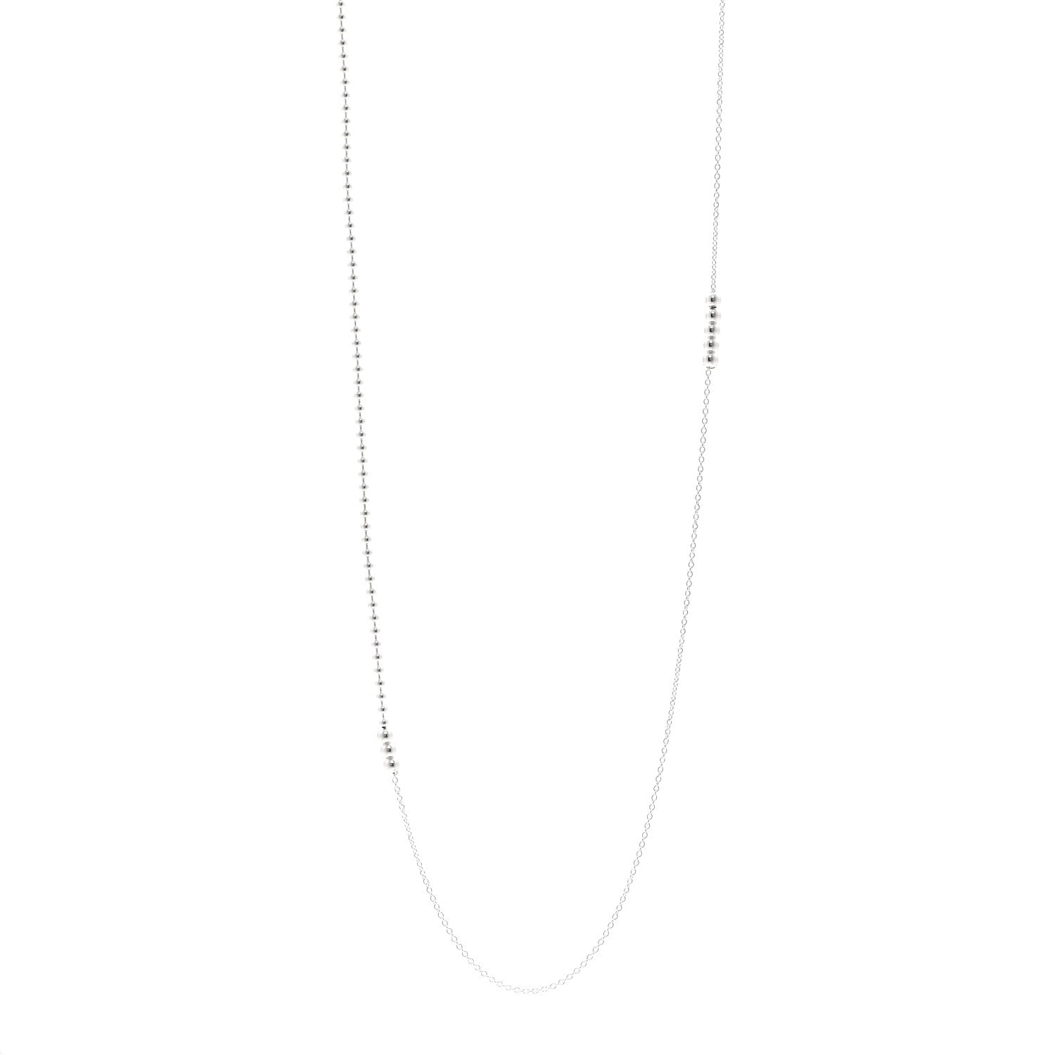 Tiffany Sterling Silver Mixed Bead Necklace 1 of 5