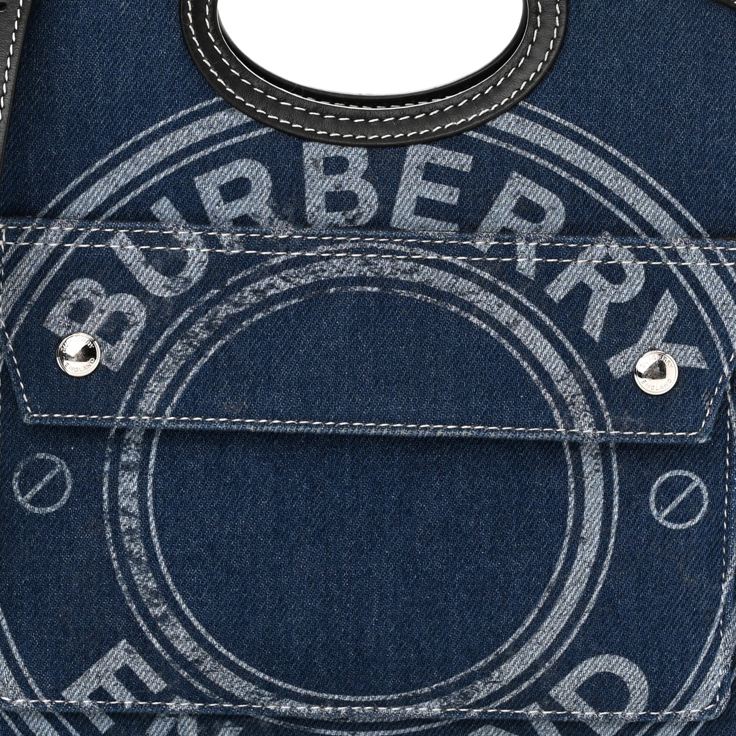 Denim Smooth Calfskin Mini Pocket Bag Blue