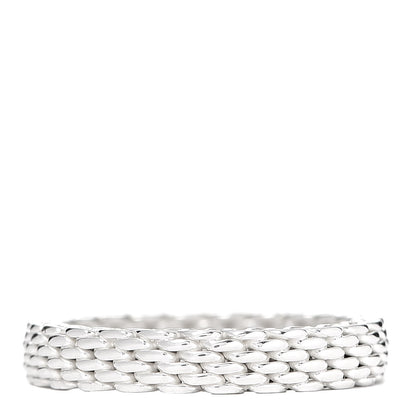 Tiffany Sterling Silver Narrow Mesh Somerset Ring 51 5.75 3 of 4