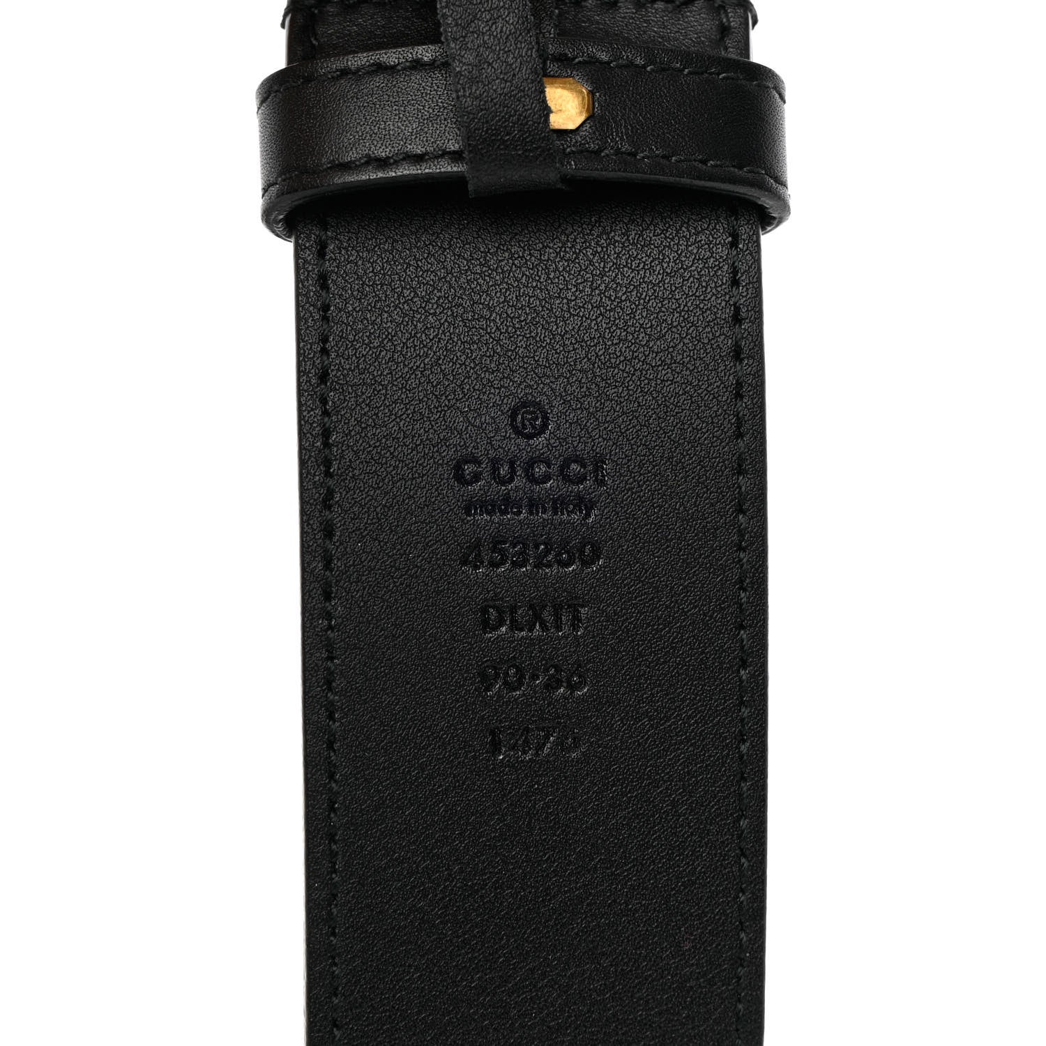 Gucci Moon Calfskin Pearl Double G 40mm Belt 90 36 Black Cream 8 of 8