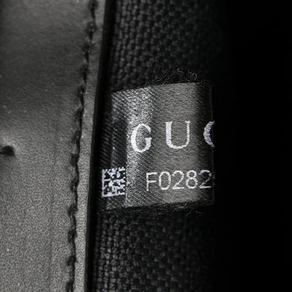 Gucci Soft GG Supreme Monogram Calfskin Web Double Buckle Backpack Black 8 of 12