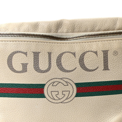 Gucci Grained Calfskin Logo Belt Bag White 7 of 9