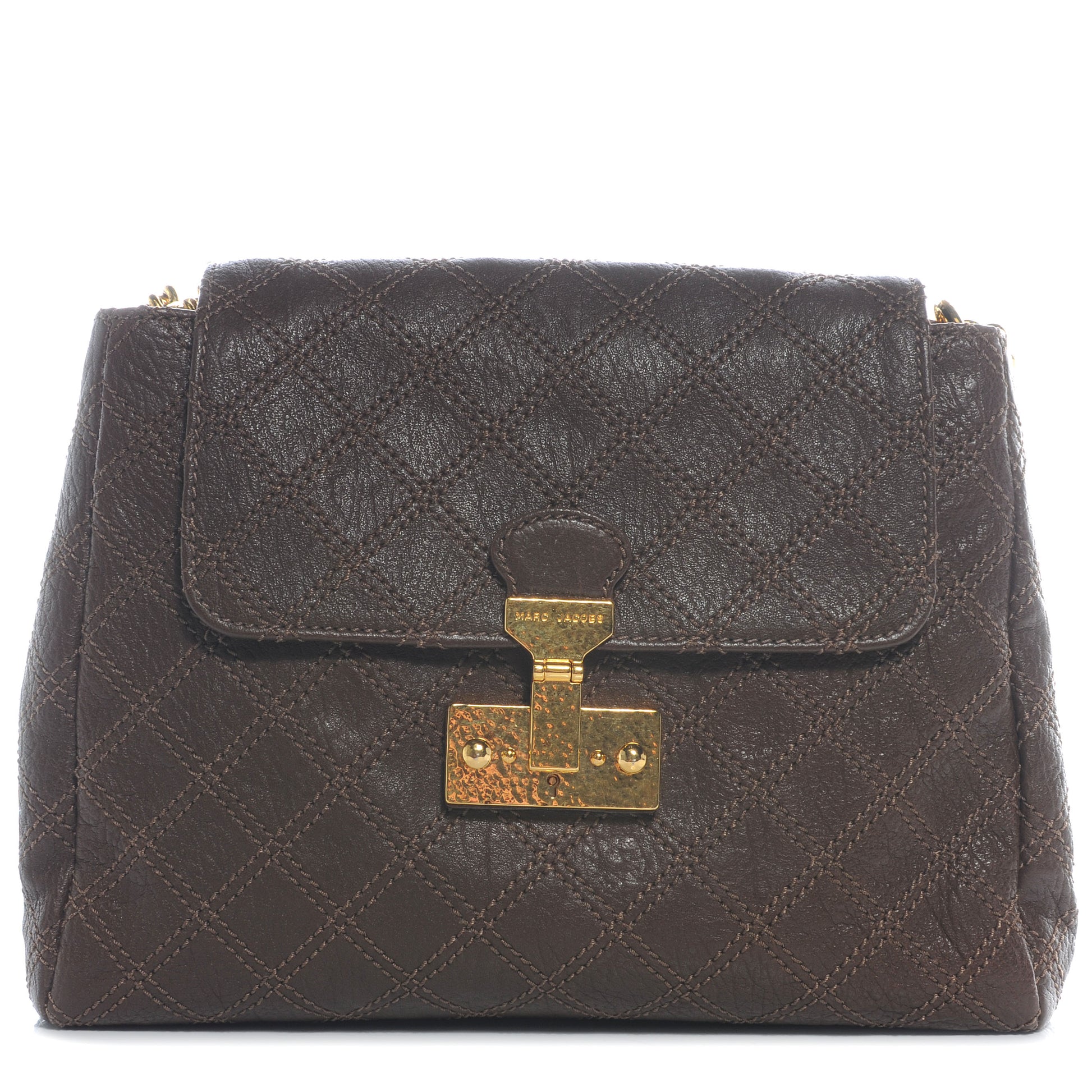Marc Jacobs Leather Baroque XL Single Flap Brown 1 of 9