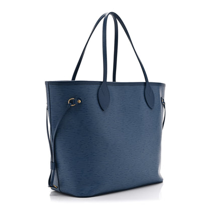 Louis Vuitton Epi Neverfull MM Denim Blue 4 of 10