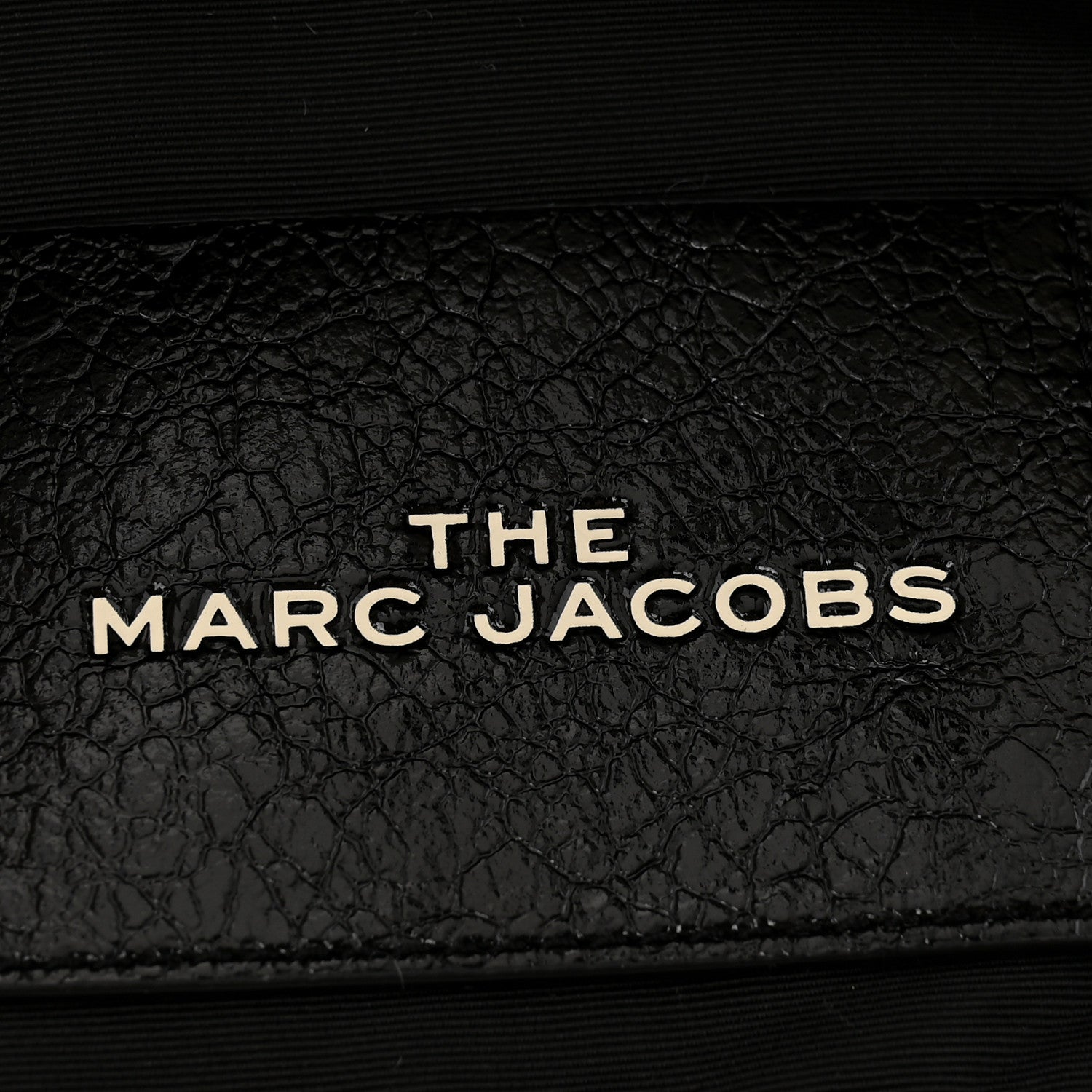 Marc Jacobs Shiny Calfskin Faux Shearling Large The Traveler Tote Bag Black 6 of 11