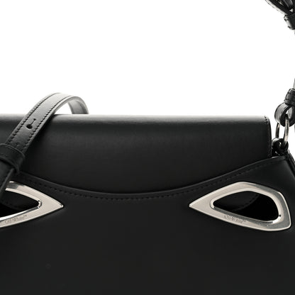 Off-White Calfskin Clam Shoulder Bag Black 7 of 9