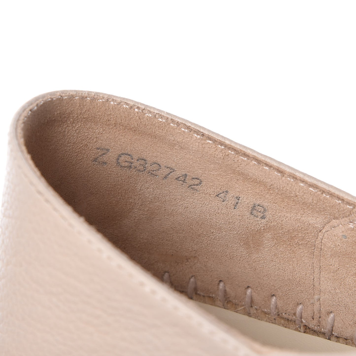 Grained Calfskin CC Espadrilles 41 Beige Black