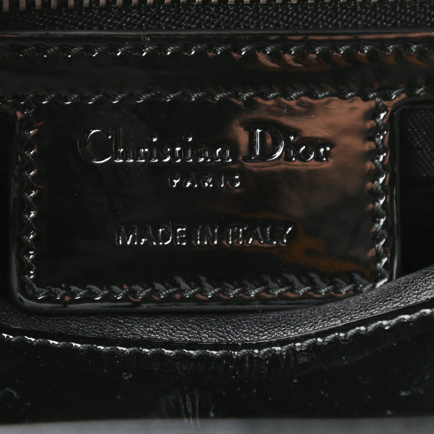 Christian Dior Patent Cannage Medium Lady Dior Black 6 of 9