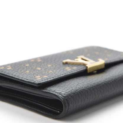 Louis Vuitton Taurillon Perforated Capucines Compact Wallet Black 6 of 11